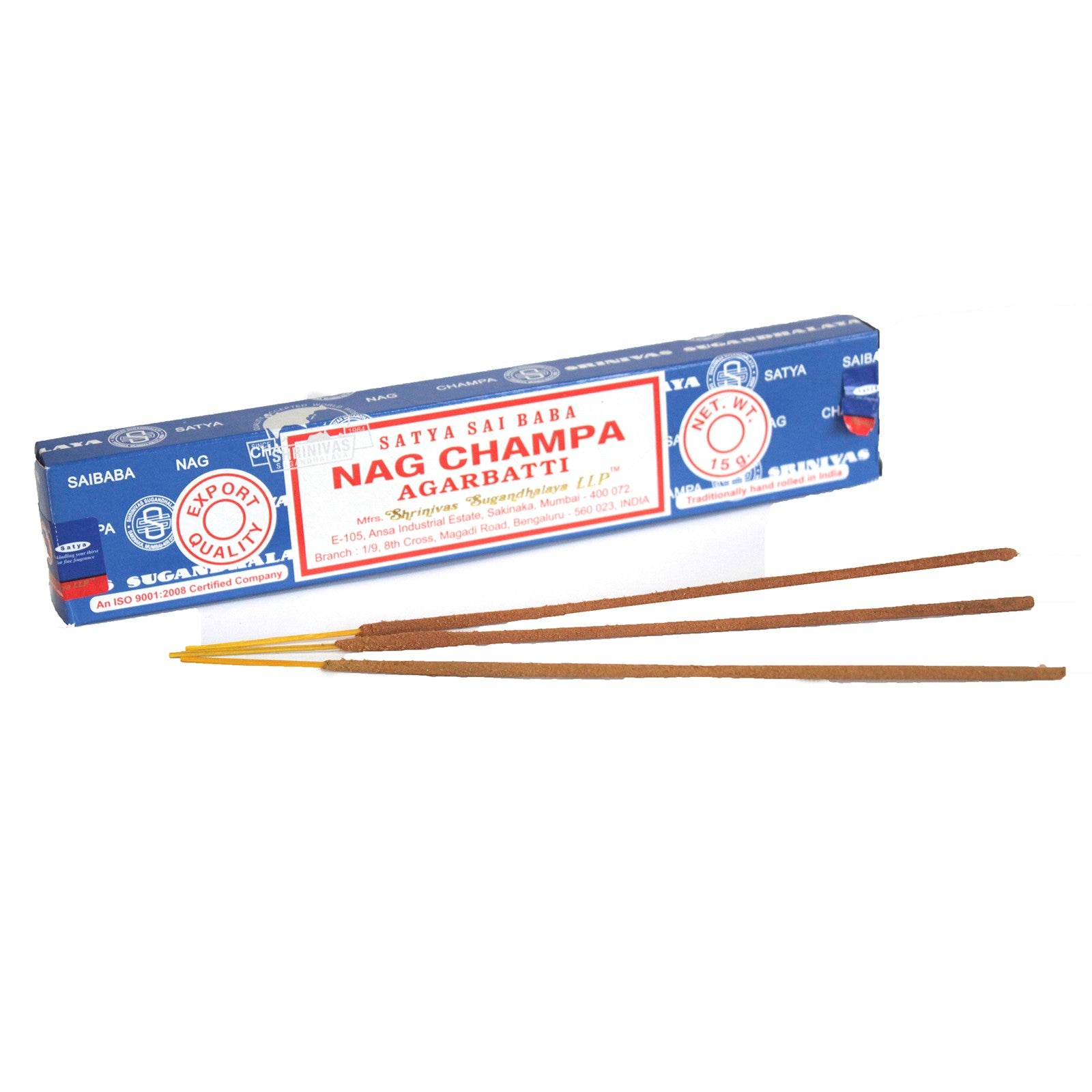 Earthstore® Nag Champa original - Pack of 12 sticks (15g) by Satya