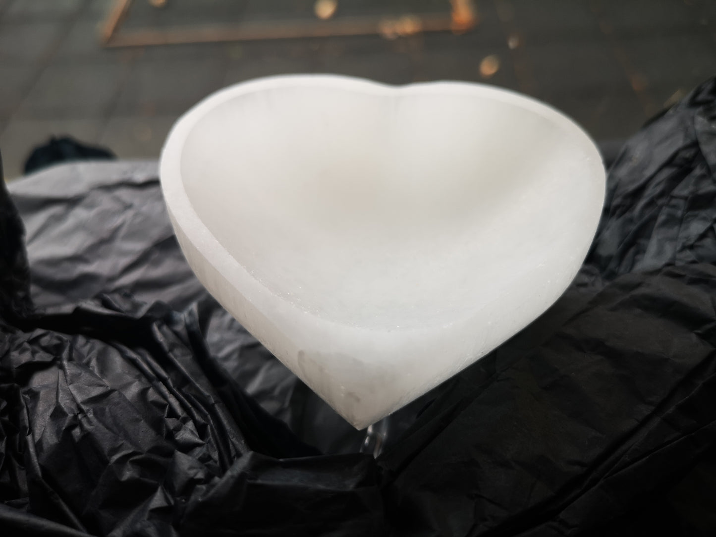 Earthstore® STOCK Heart Shape Charging Dish Bowl with optional 3 gemstones