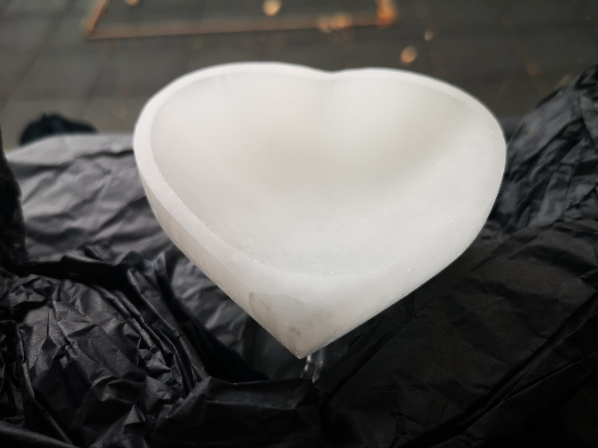 Earthstore® STOCK Heart Shape Charging Dish Bowl with optional 3 gemstones