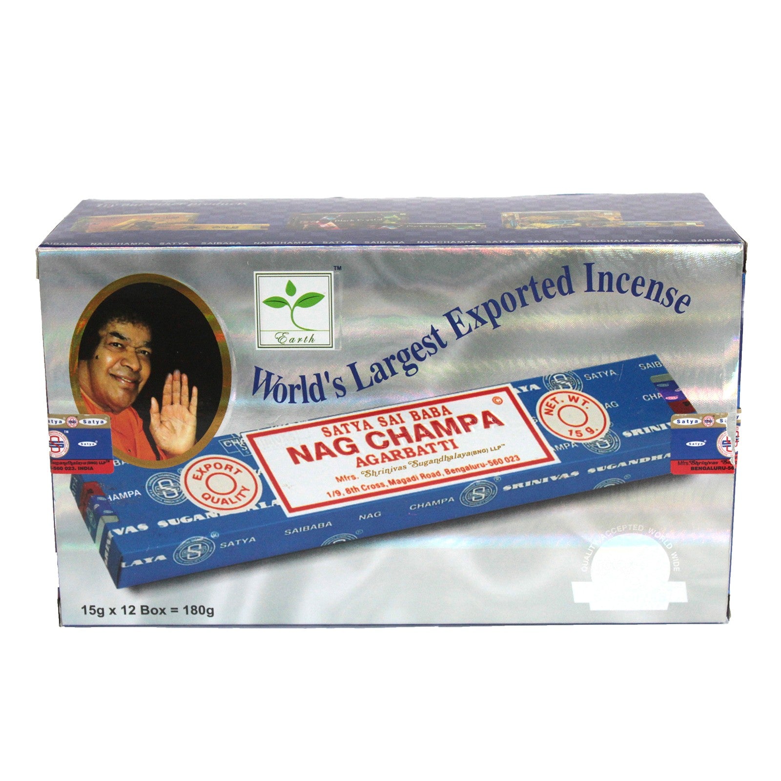 Earthstore® BOX Nag Champa 12x 15g packets = 180g