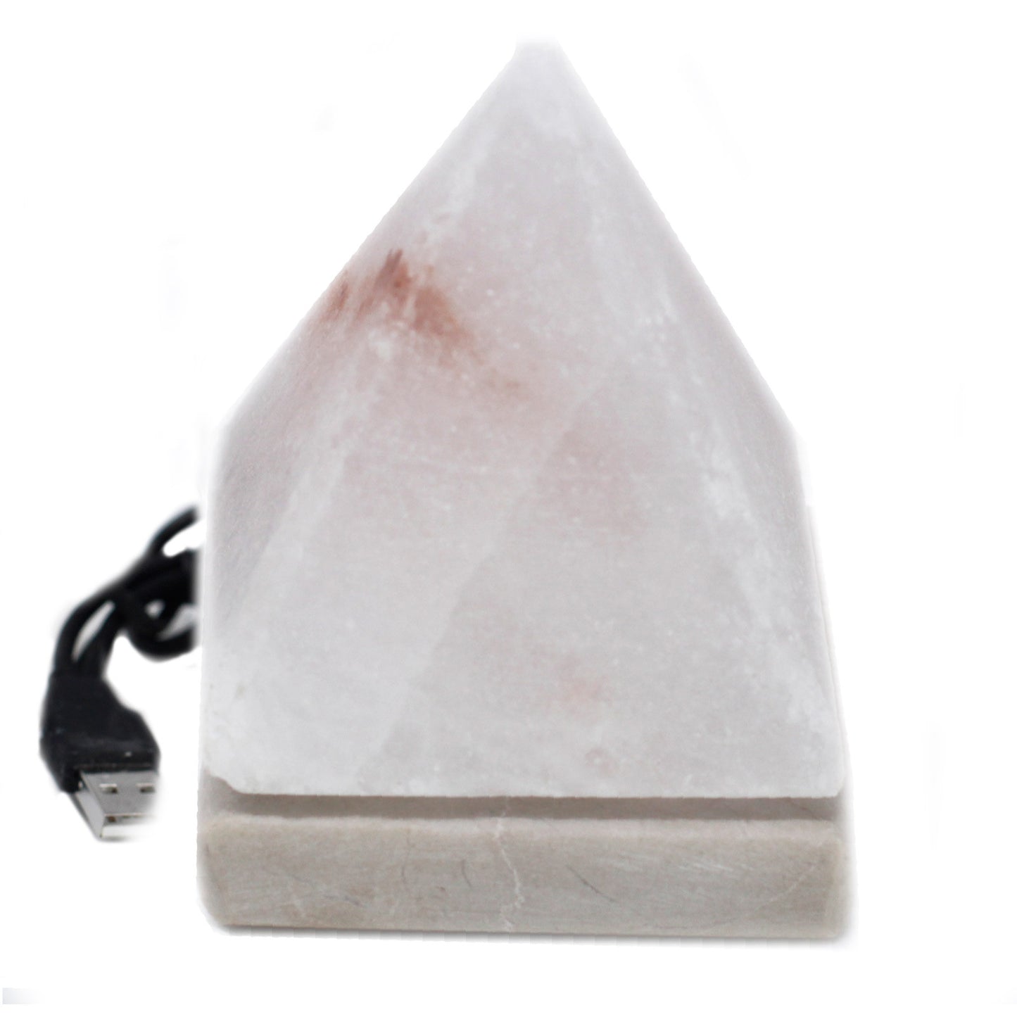 Earthstore® Quality USB Pyramid WHITE Salt Lamp - 9 cm (multicoloured)