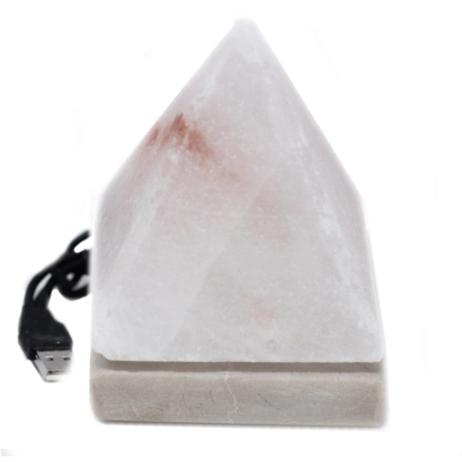Earthstore® Quality USB Pyramid WHITE Salt Lamp - 9 cm (multicoloured)