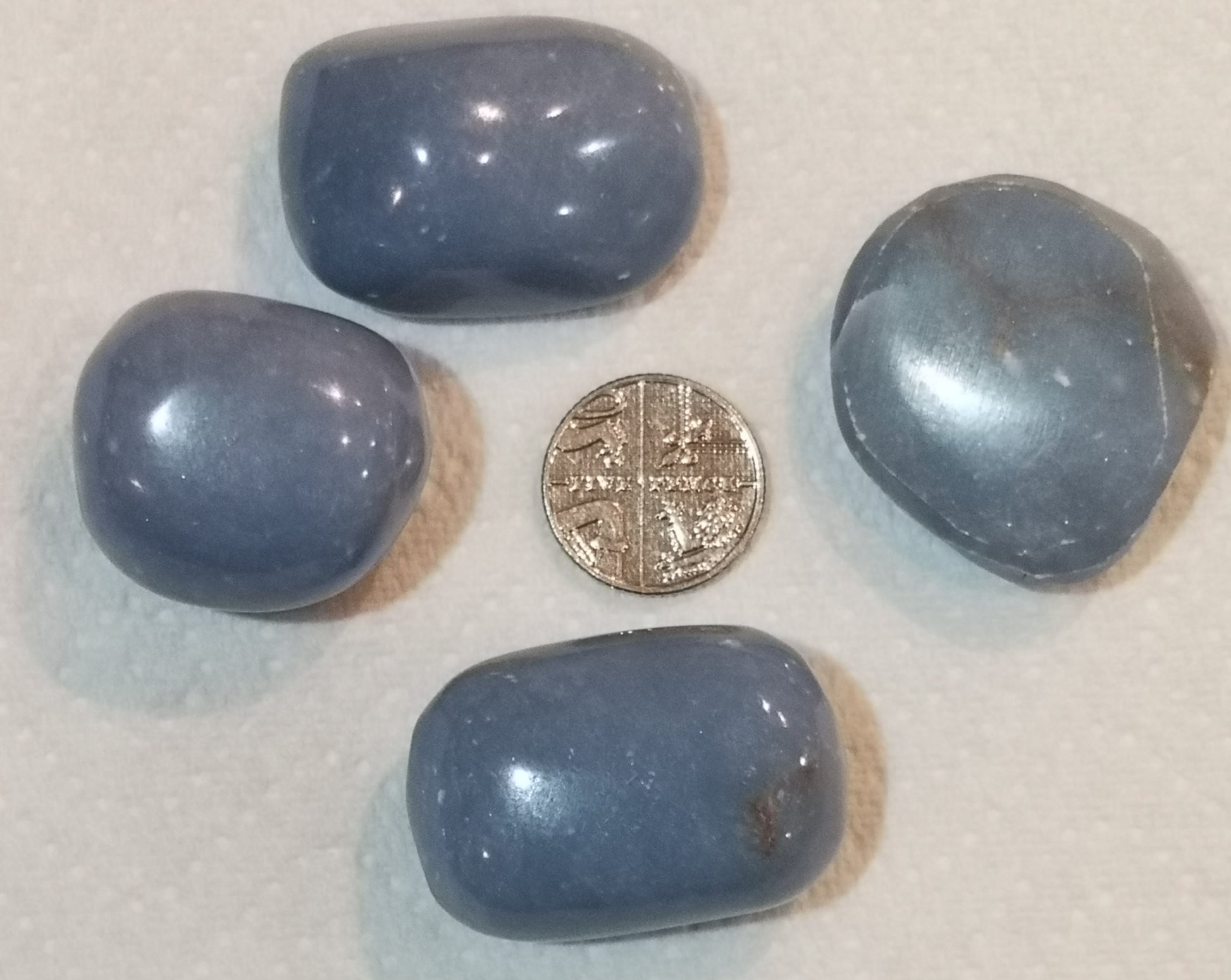 Earthstore® Angelite- Tumblestone - (A Grade) ( Extra Large 27-35mm)