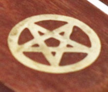 Earthstore® Brass Inlaid Incense Ashcatcher - Mango Wood