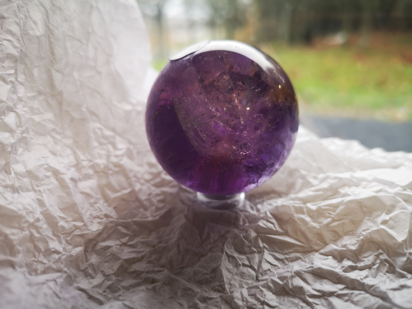 Earthstore® Ametrine sphere (Amethyst & Citrine) Grade A - Bolivia 150g (47mm)