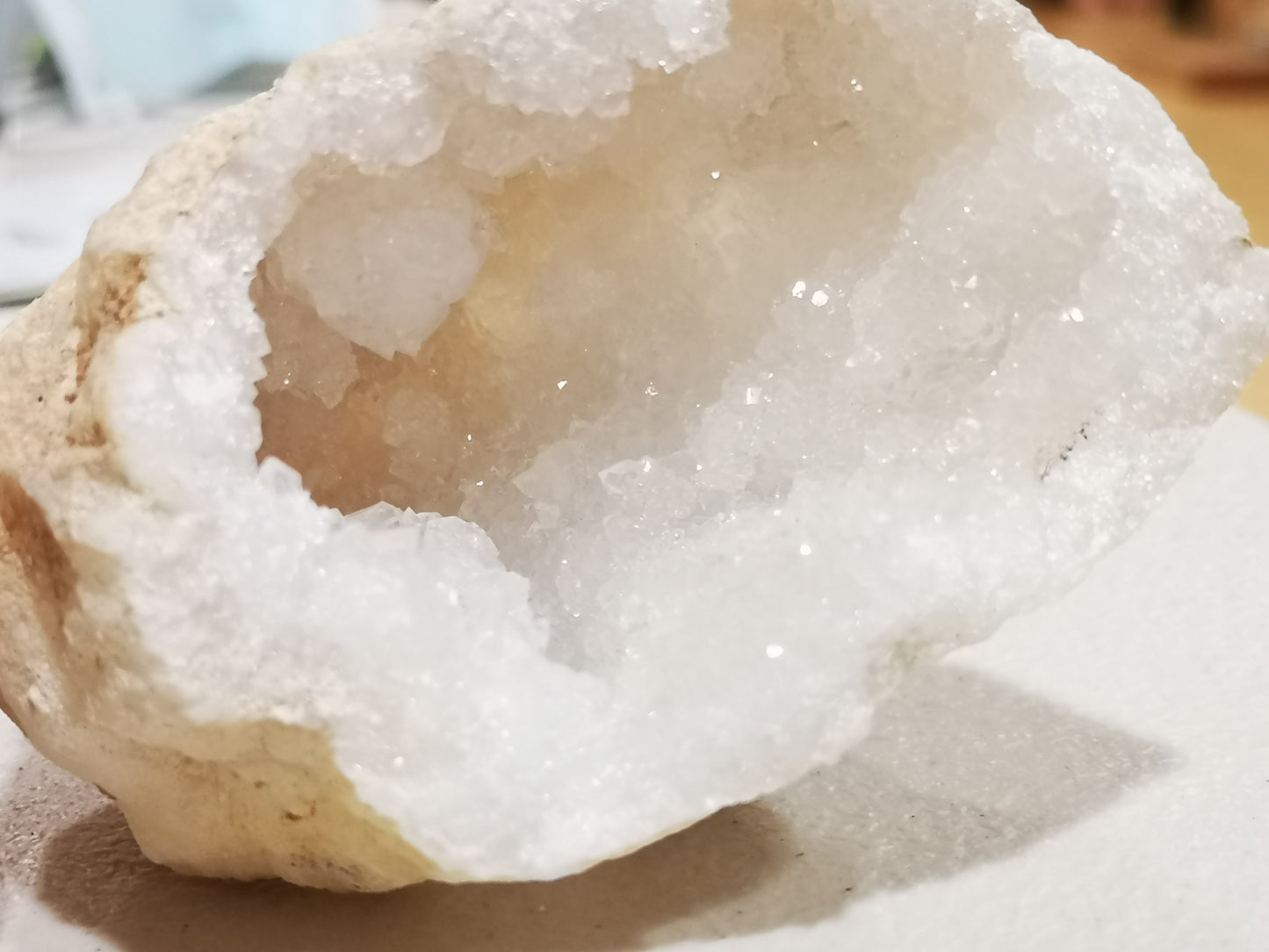 Earthstore® Whole Split GEODES aka Snowballs - Selenite, Calcite, Qaurtz inside. STU