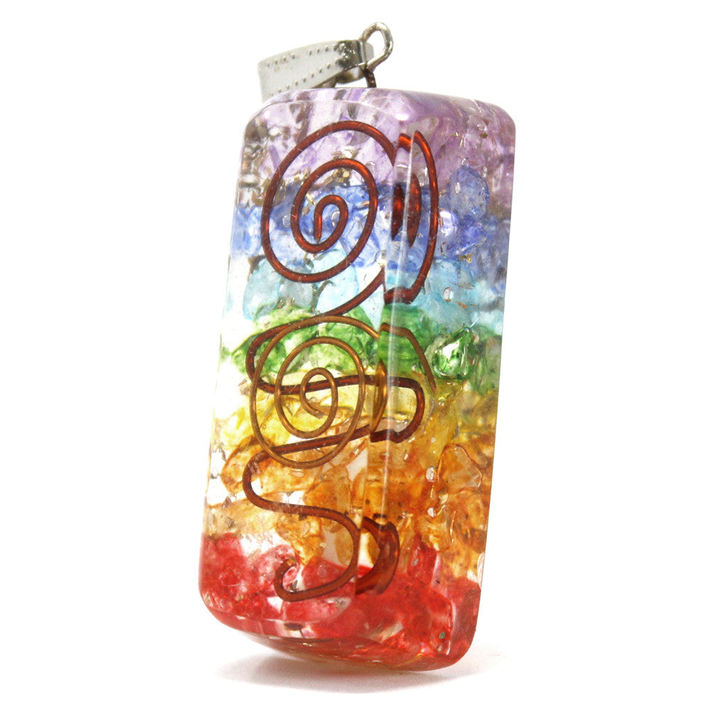 Earthstore® Orgonite Power Pendant - Rainbow Copper Attractor - w/chain