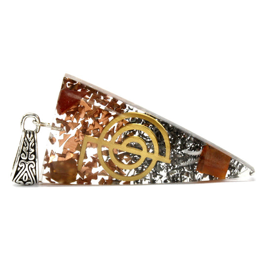 Earthstore® Orgonite Power Pendant - Three Metals Power Point - w/chain