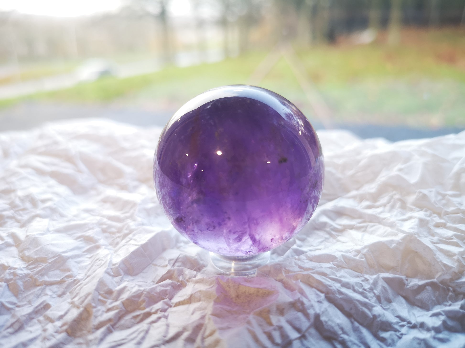 Earthstore® Ametrine sphere (Amethyst & Citrine) Grade A - Bolivia 88g (40mm)