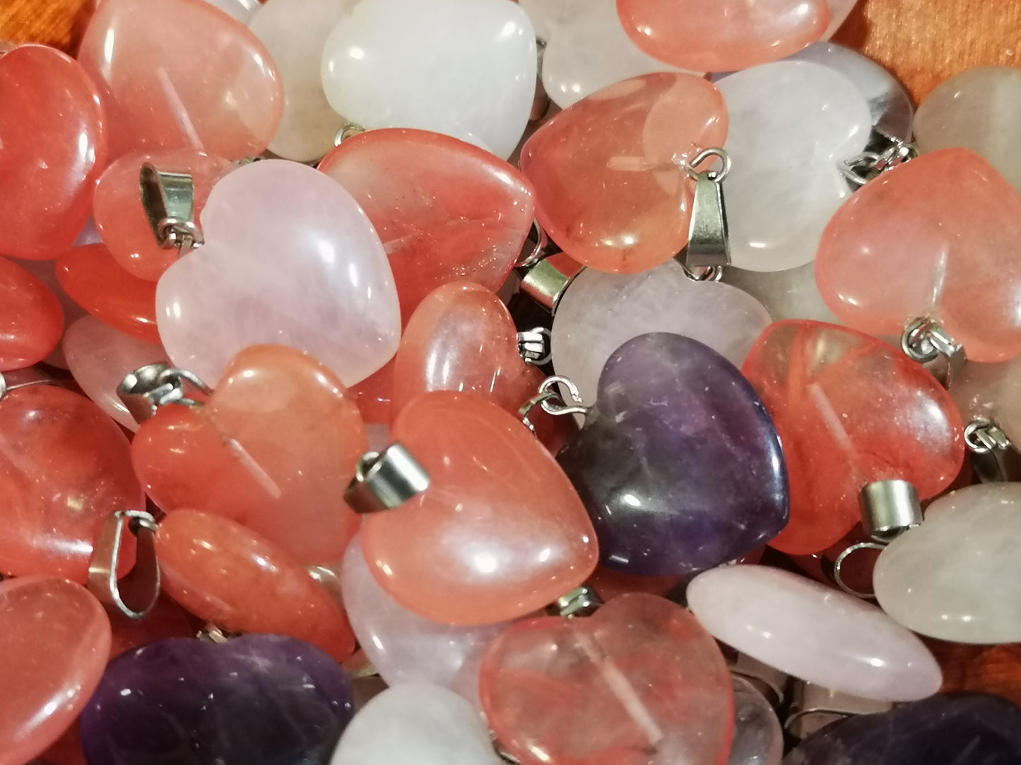 Earthstore® SIZE, Hearts Amethyst, Rose Quartz, Watermelon. reduced from £6.99