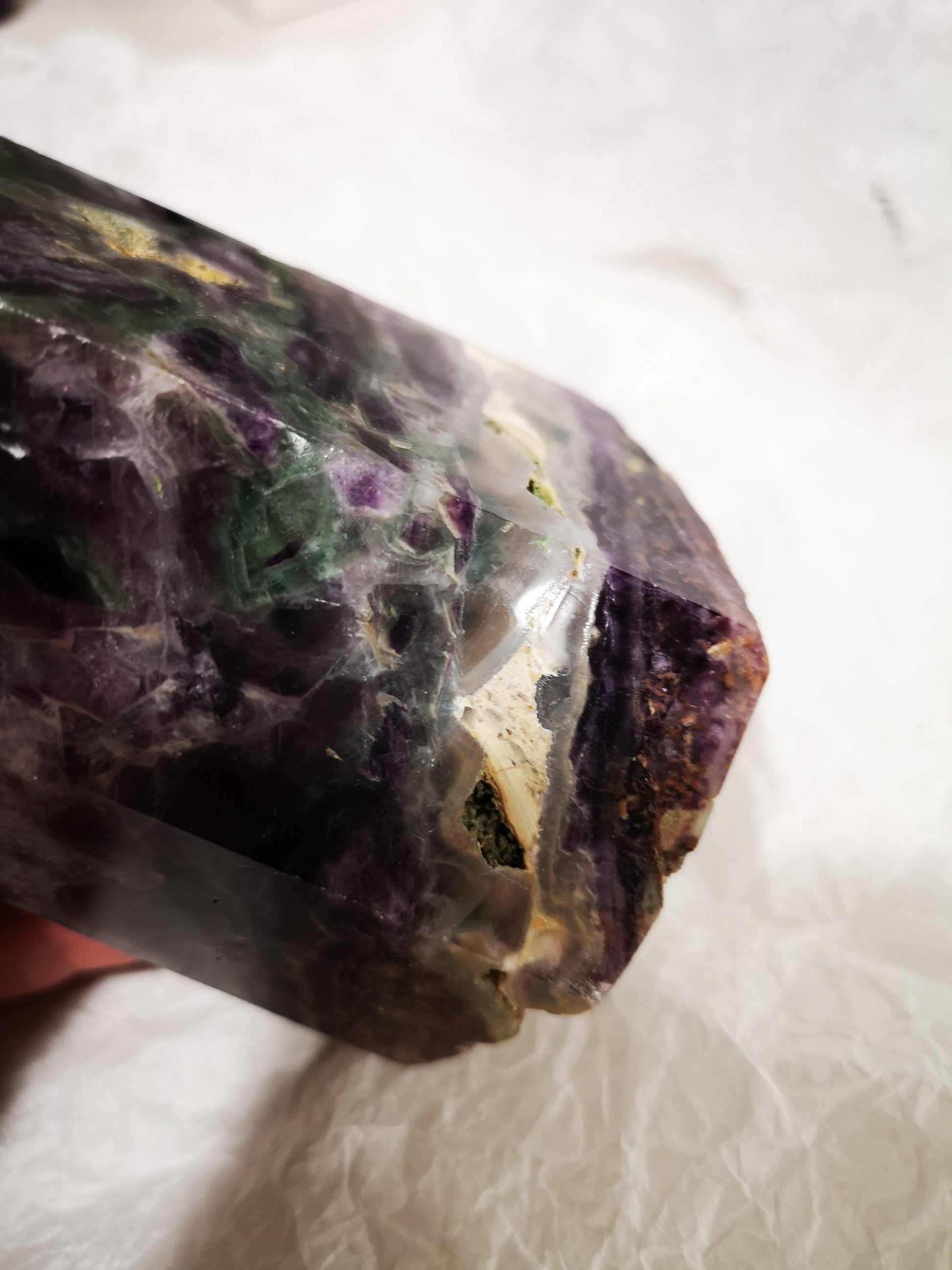 Earthstore® RAINBOW FLUORITE OBELISK - Mexico. Stunning display (1.24kg - 142x82x86)