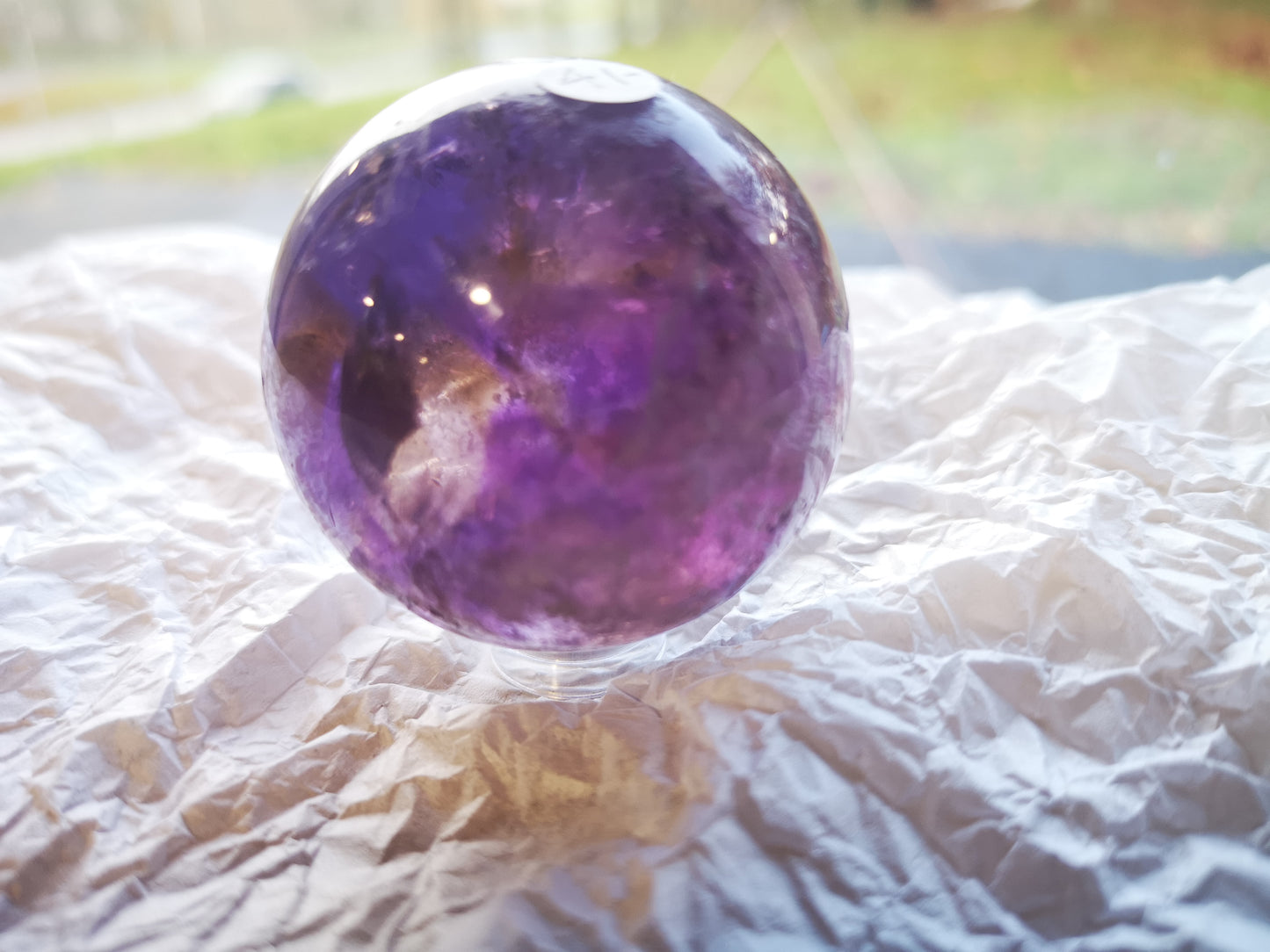 Earthstore® Ametrine sphere (Amethyst & Citrine) Grade A - Bolivia 119g (45mm)