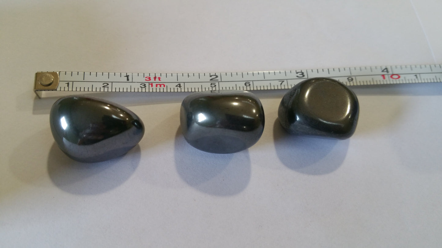 Earthstore® PRICE Haematite - Tumblestone 'Grade A' grounding, stress, anxiety)
