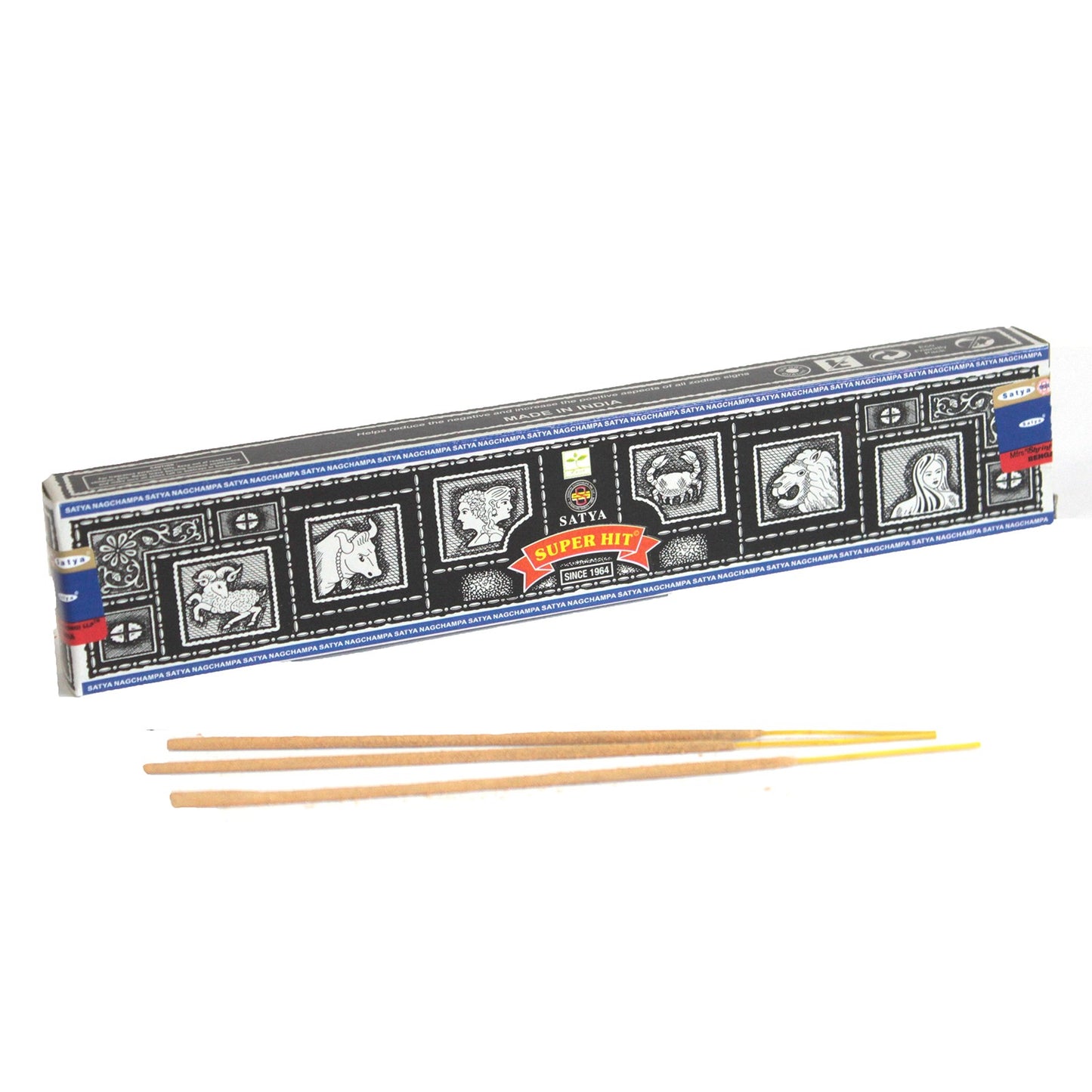 Earthstore® Nag Champa SUPER HIT - Pack of 12 sticks (15g) by Satya