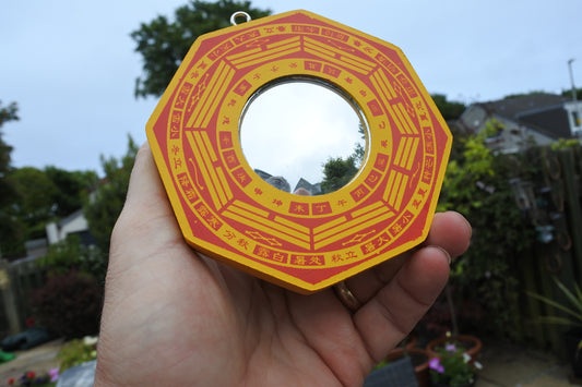 Earthstore® BAGUA MIRROR CONVEX good luck, good fortune, ancient chinese protect, 11 x 11cm