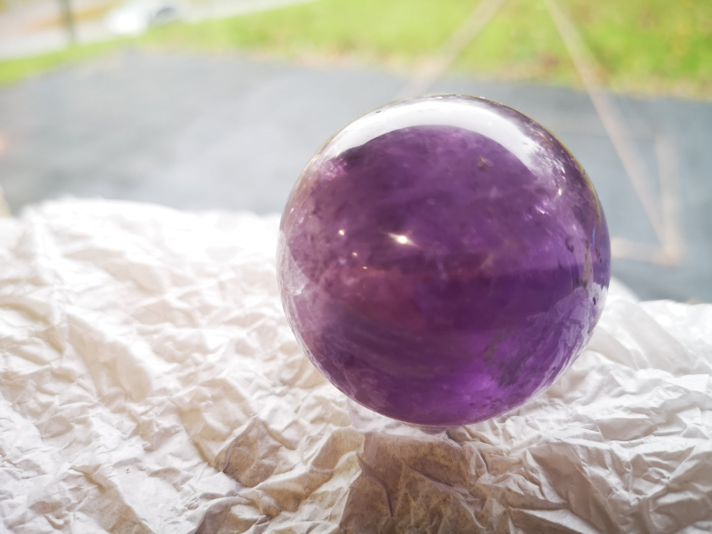 Earthstore® Ametrine sphere (Amethyst & Citrine) Grade A - Bolivia 150g (47mm)