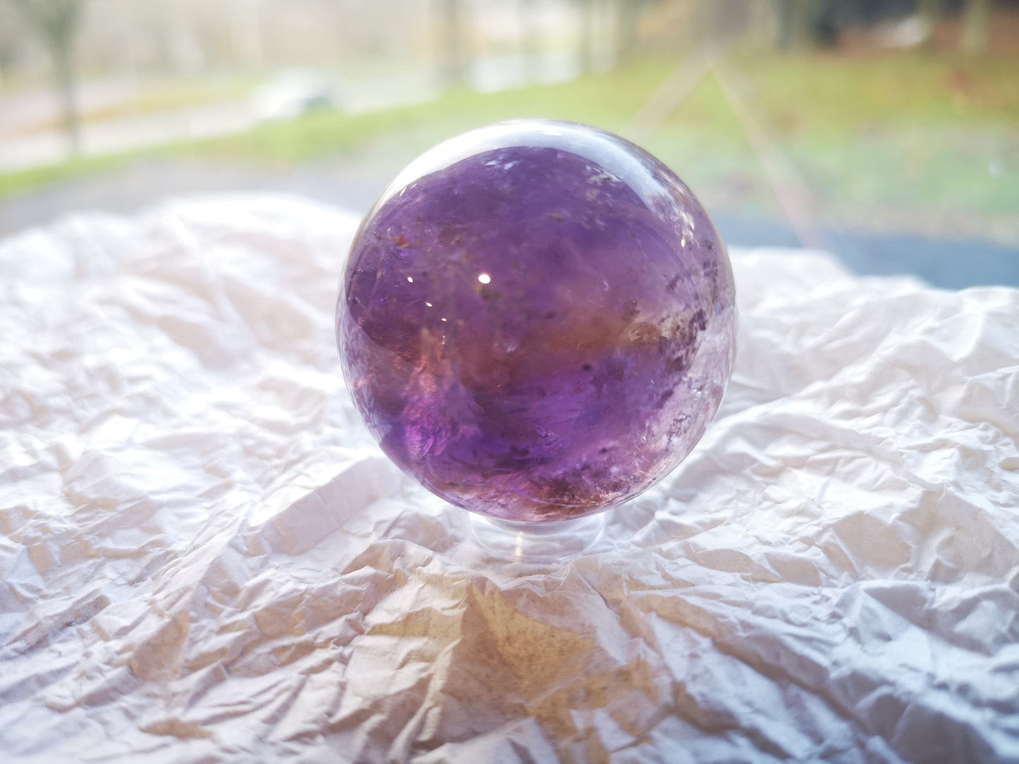 Earthstore® Ametrine sphere (Amethyst & Citrine) Grade A - Bolivia 97g (41mm)