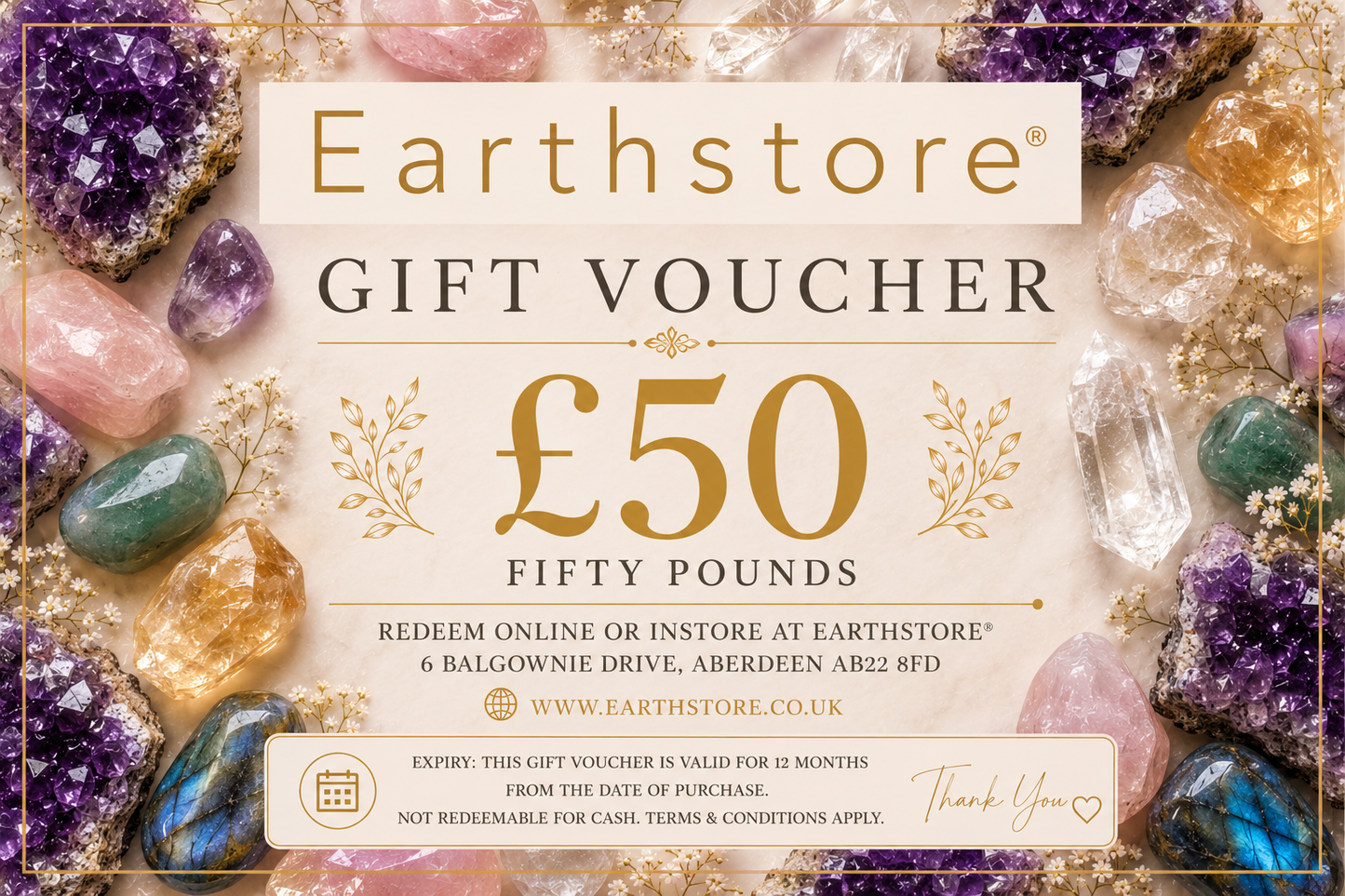 Earthstore® Gift Cards £5, £10, £20, £50, £75 and £100 options