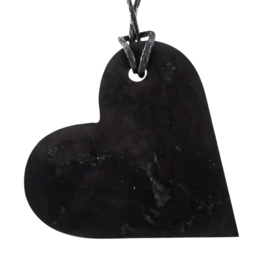 Shungite Heart Pendant Necklace