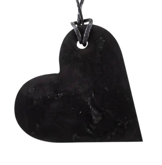 Shungite Heart Pendant Necklace