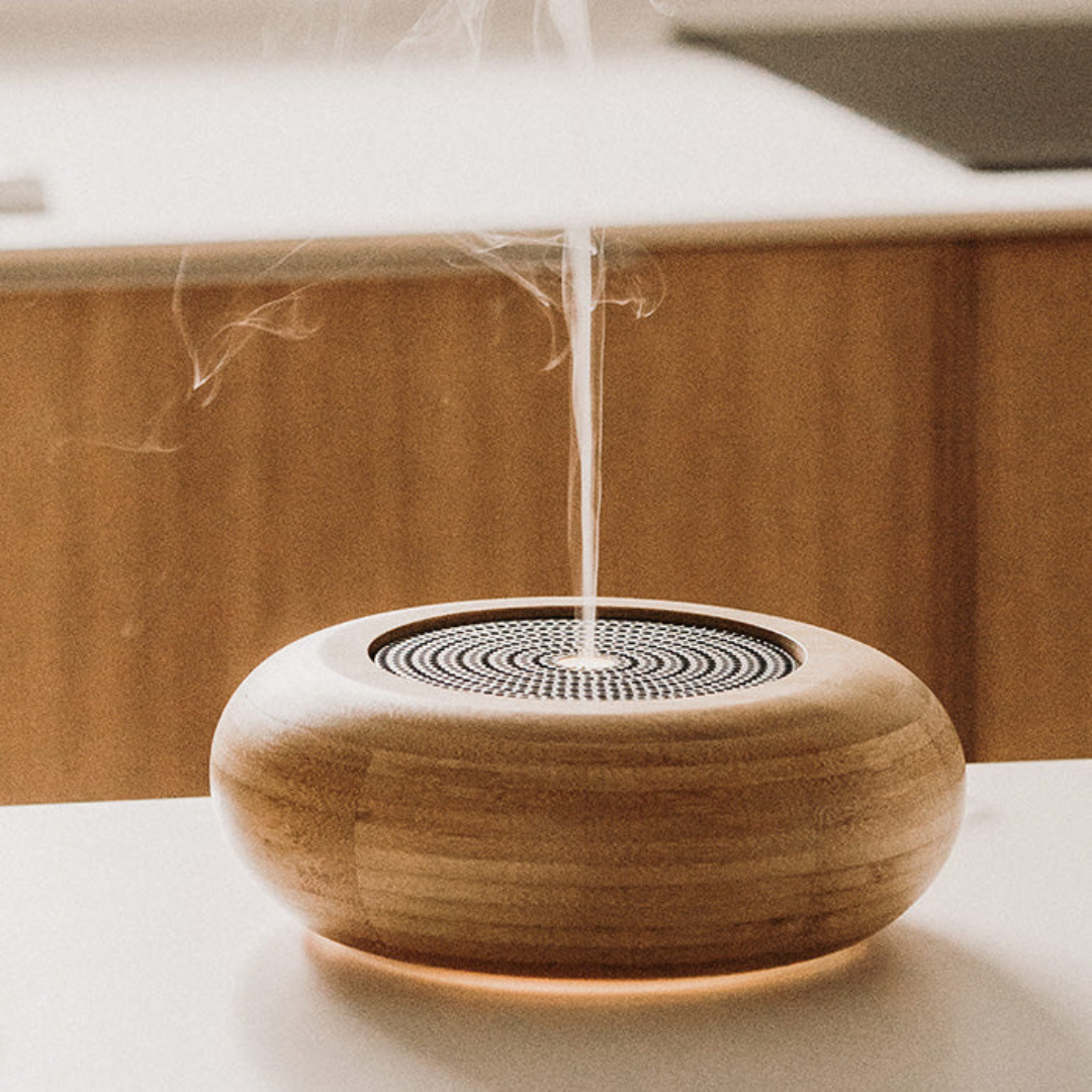 Earthstore® Made By Zen ARRAN Ultrasonic Ioniser Diffuser, Natural bamboo