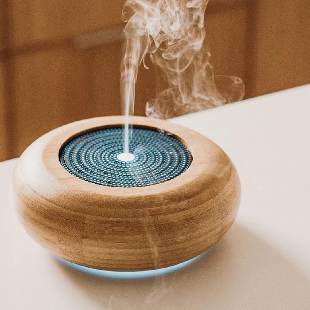 Earthstore® Made By Zen ARRAN Ultrasonic Ioniser Diffuser, Natural bamboo