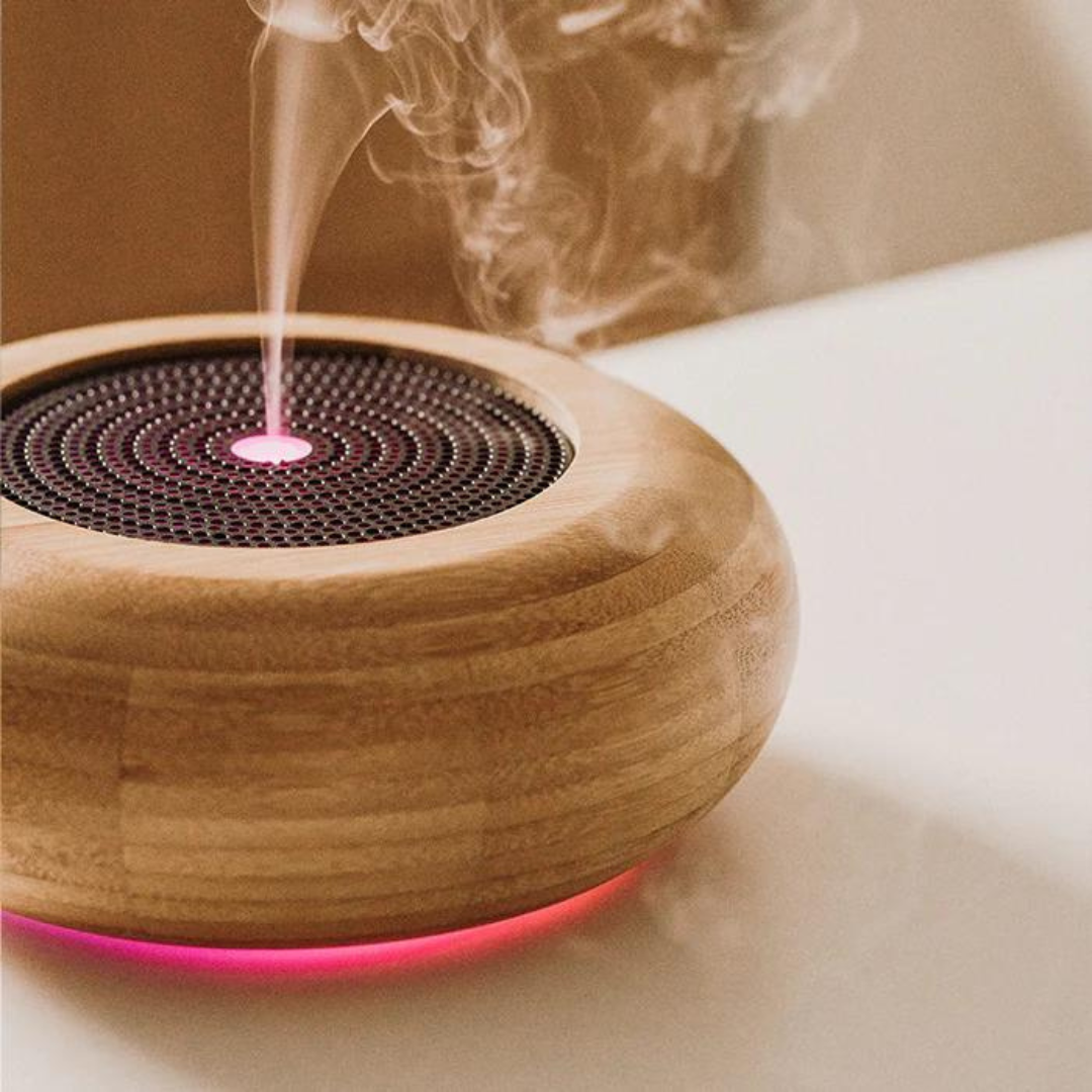 Earthstore® Made By Zen ARRAN Ultrasonic Ioniser Diffuser, Natural bamboo