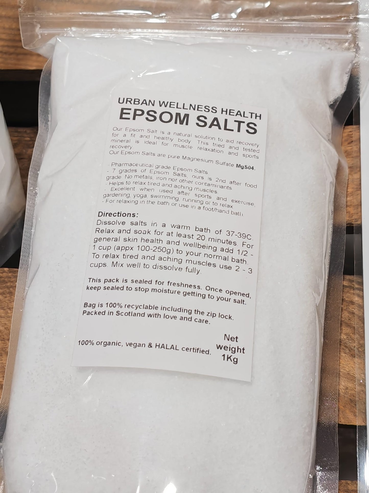 Earthstore® Epsom Salt Bath Crystals – Muscle Relief, Relaxation & Foot Soak – Food Grade – 1kg 2.5kg 5kg