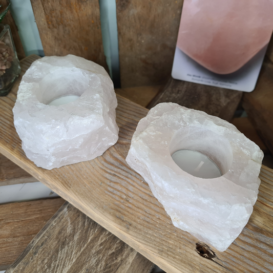 Earthstore® Rose Quartz T-Light Candle Holders STUNNING