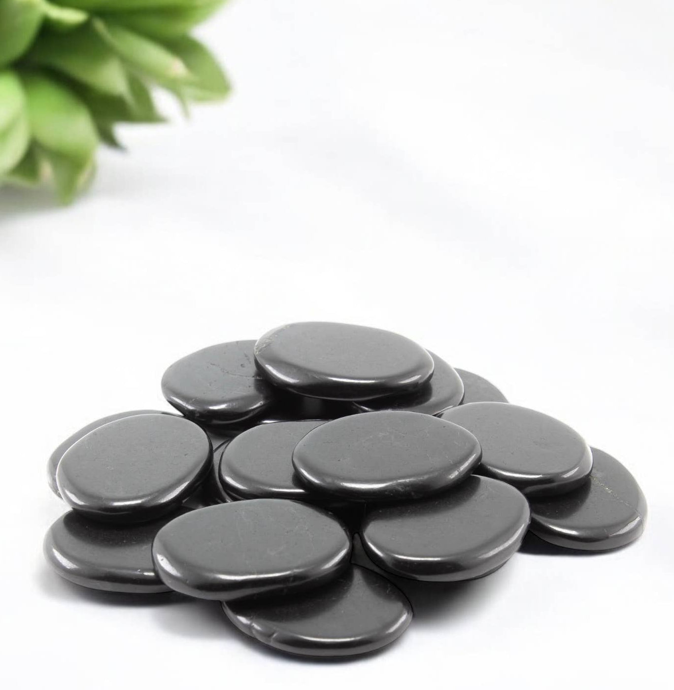 Shungite Palm Stone, Large | AA Grade | Stress, Protection & Grounding - Healing