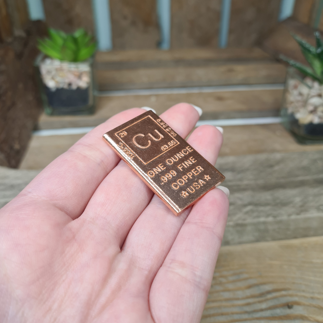 Earthstore® Copper (Arizona, USA) .999% Ingot Bar 30gms - Healing