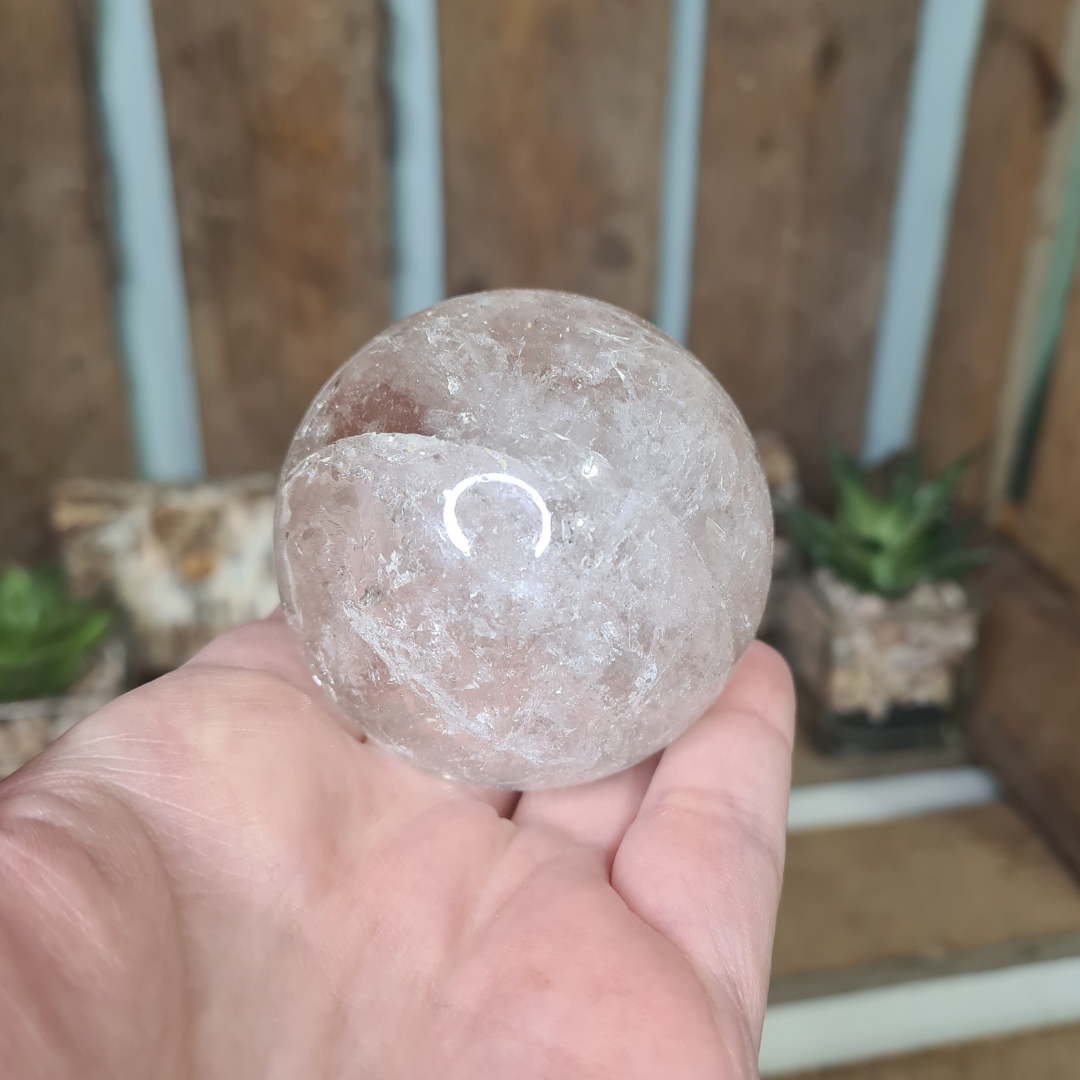 Earthstore® Lemurian Seed Quartz Sphere Brazil 260g 57mm