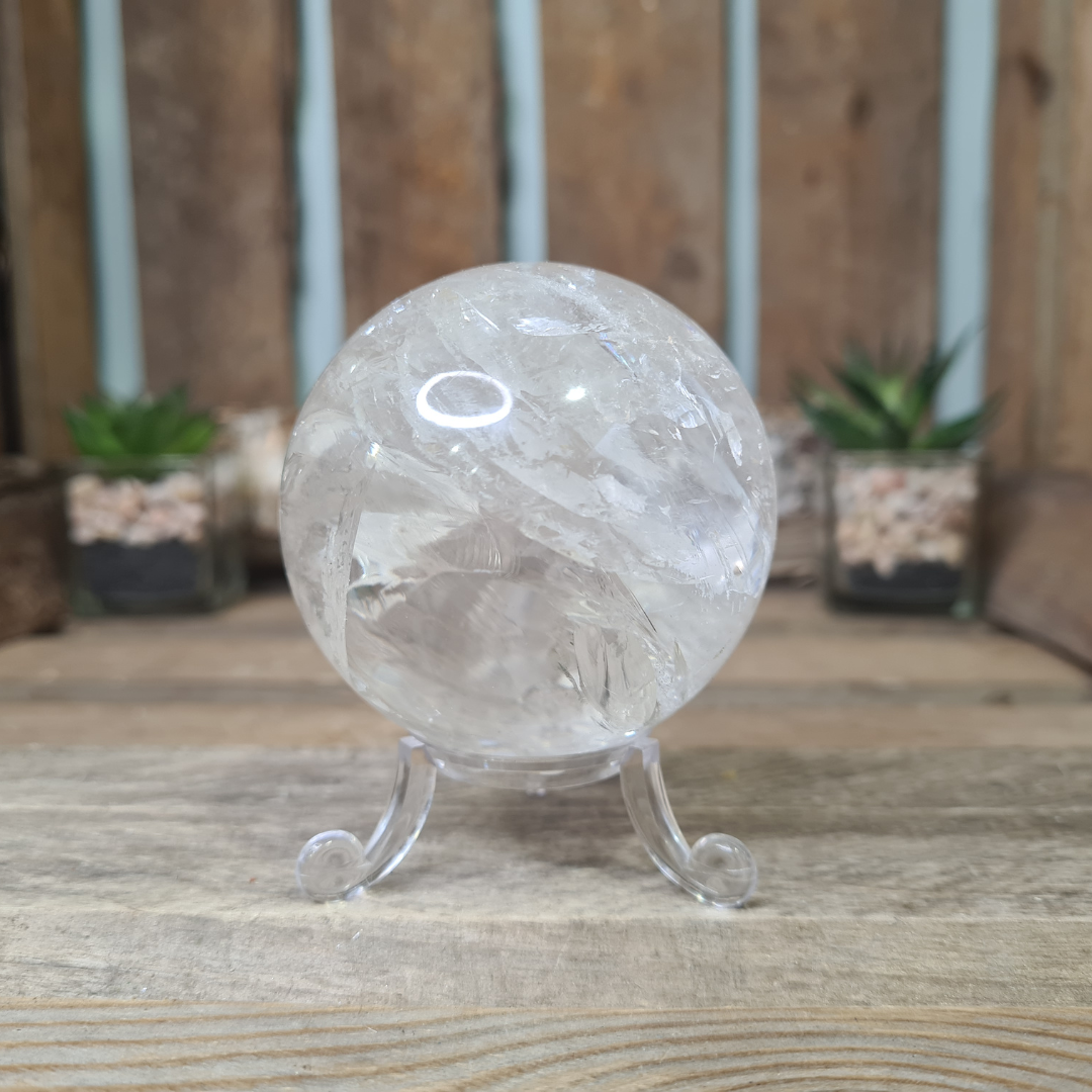 Earthstore® Lemurian Seed Quartz Sphere Brazil 340g 63mm