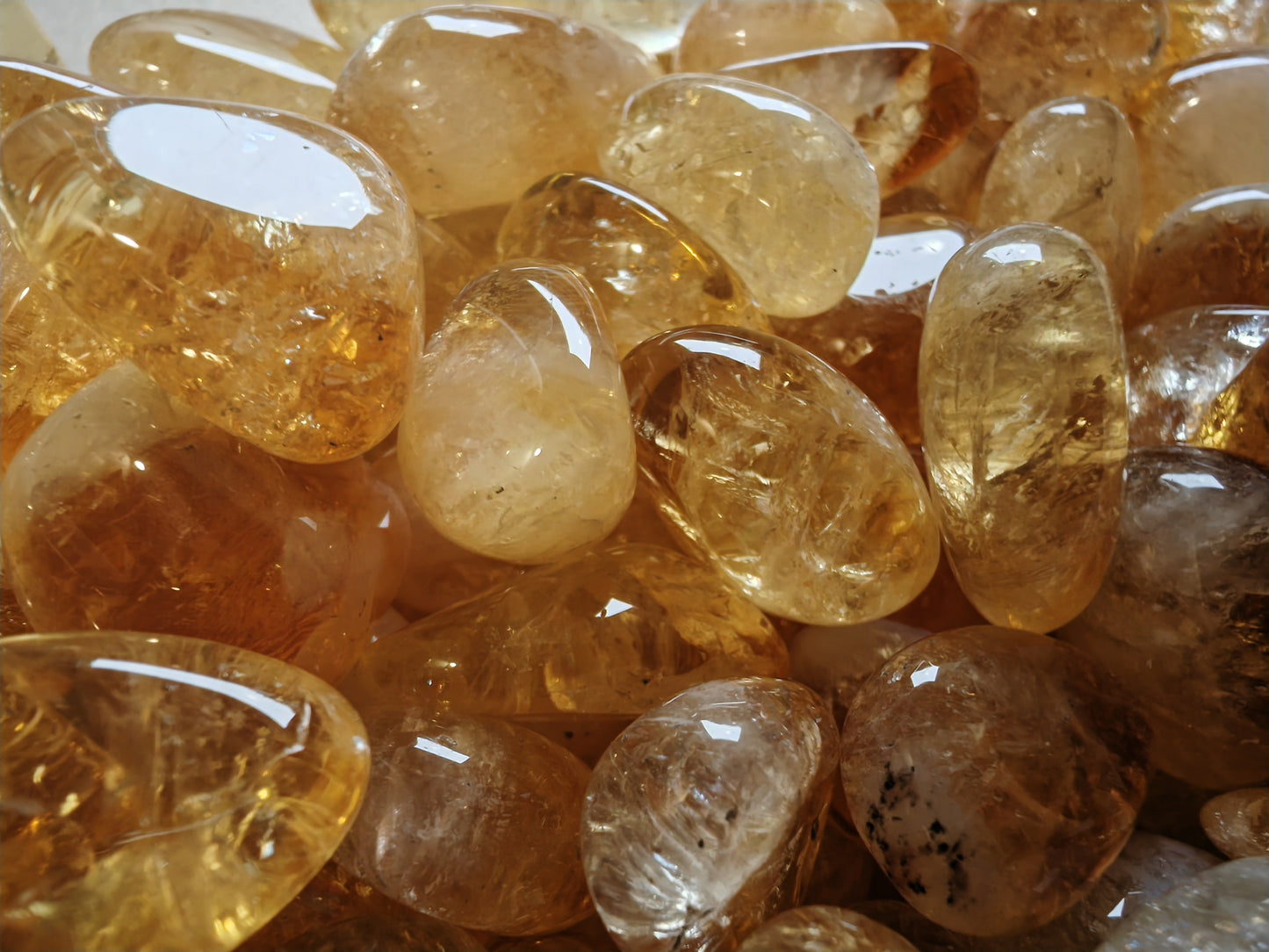 Citrine Tumblestone | A GRADE | Stone of Abundance & Solar Plexus Crystal