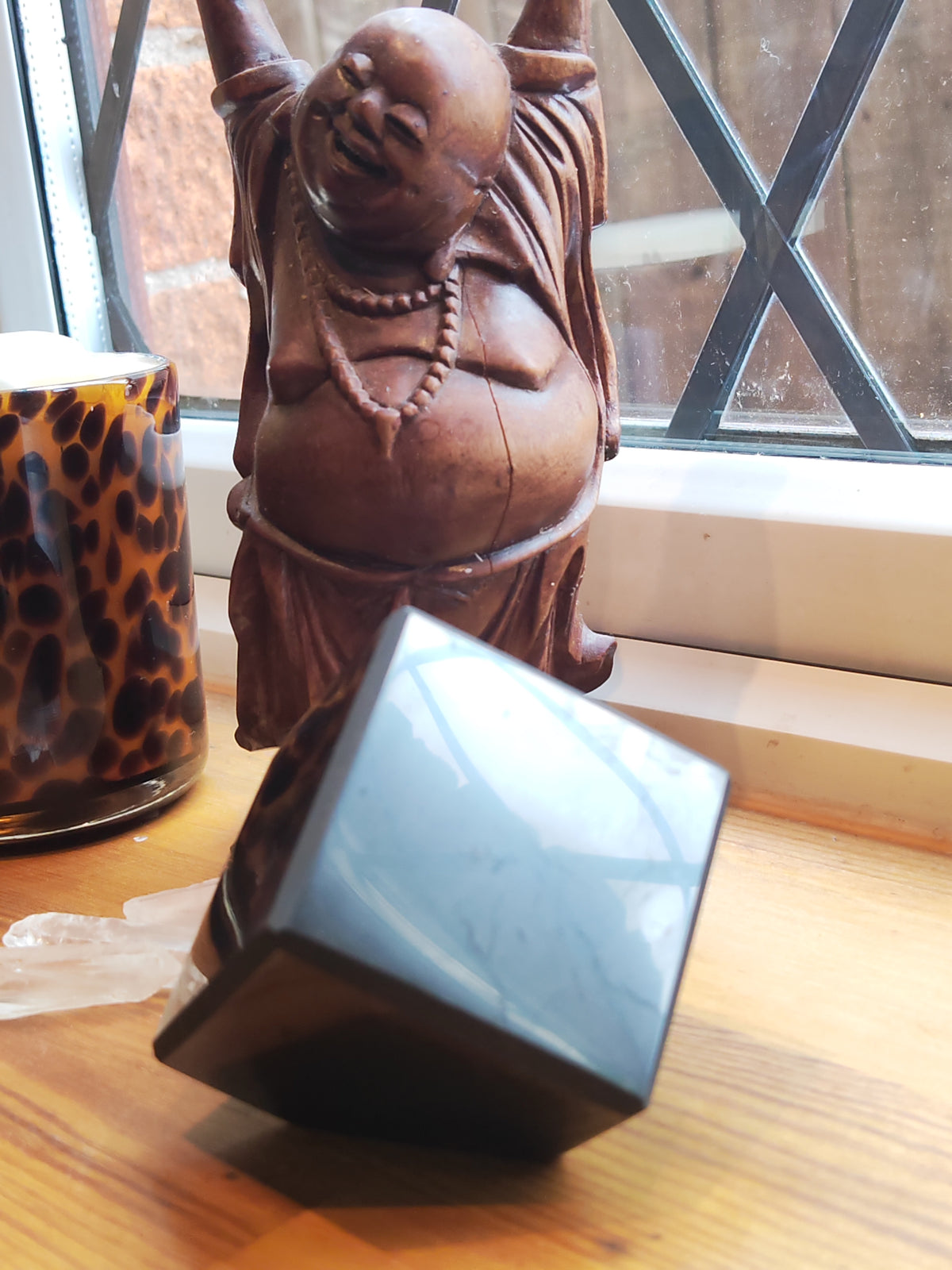 Shungite 50mm (5cm) Cut Cube, Stand-up | Stress & Anxiety Relief | EMF Protection Crystal C60