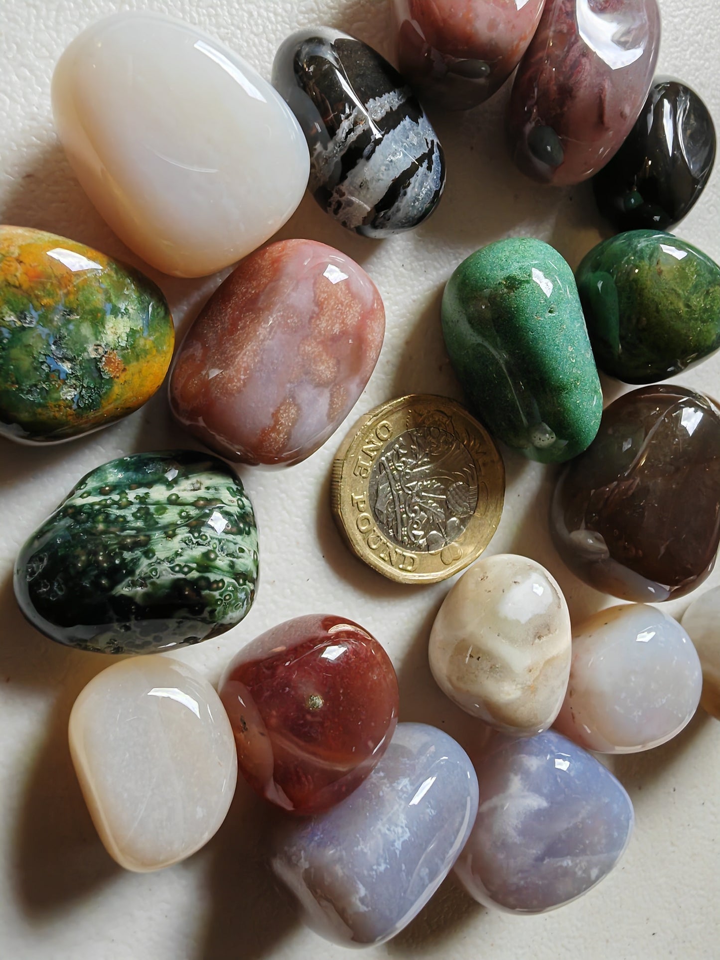 Sard Rainbow Tumblestone A Grade