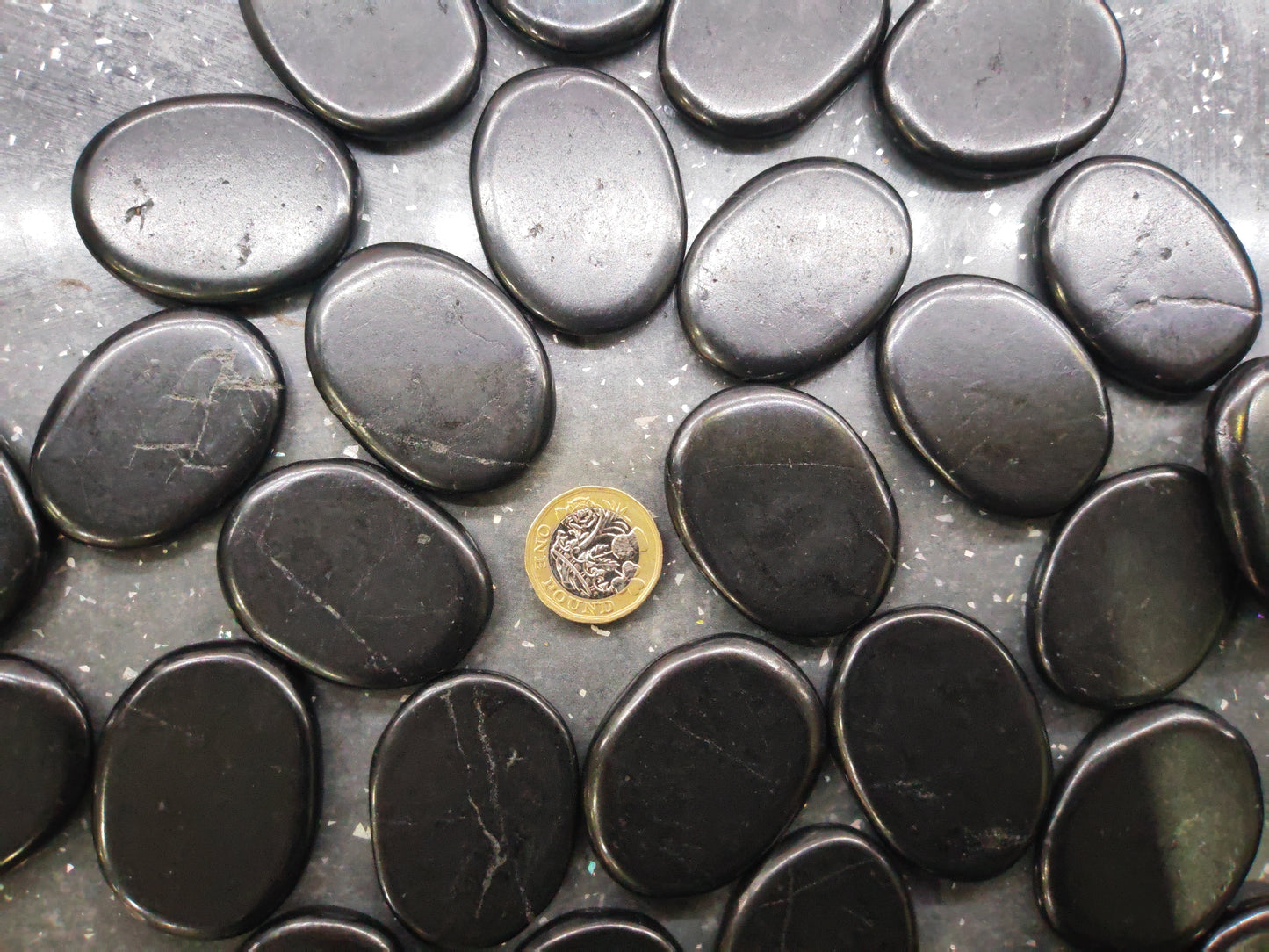 Shungite Palm Stone, Large | AA Grade | Stress, Protection & Grounding - Healing