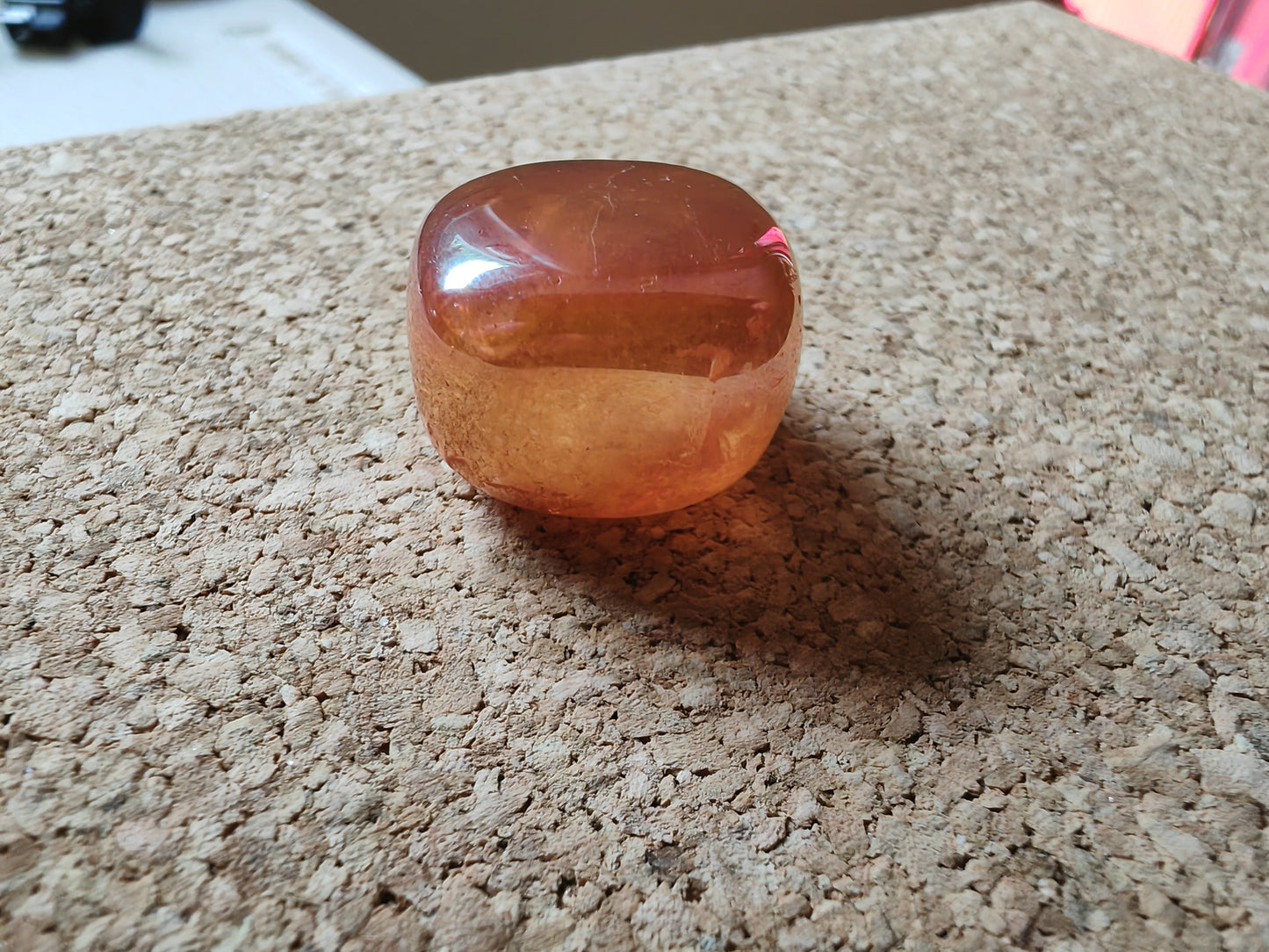 Quartz Aura Orange Tumblestone