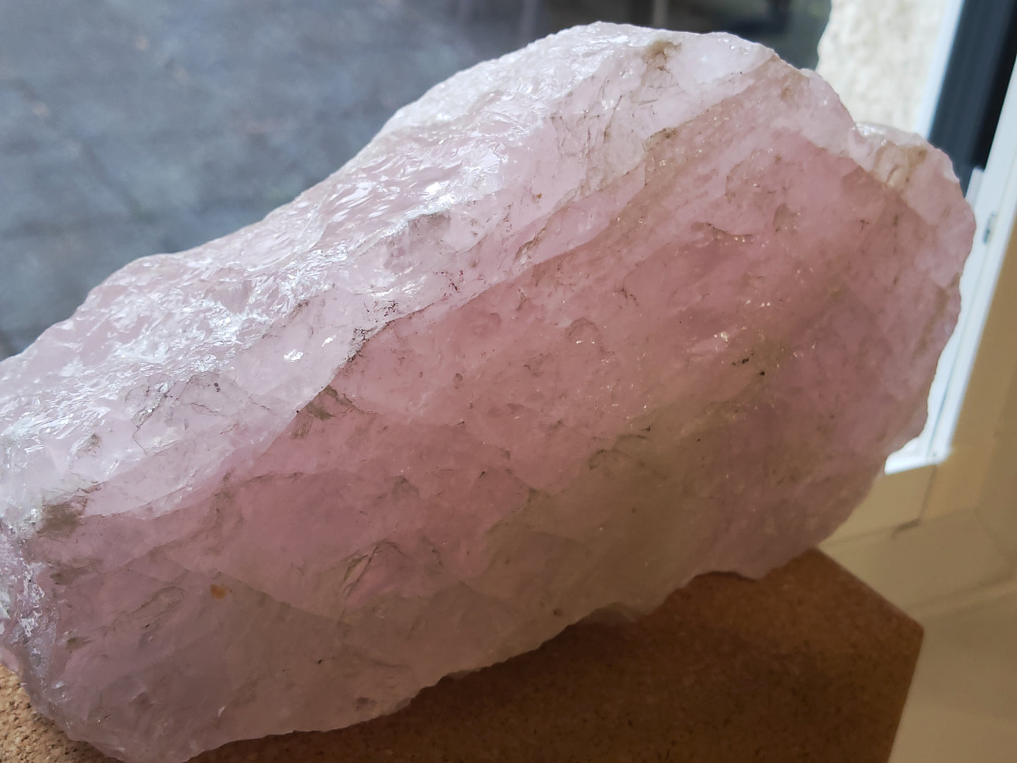 Rose Quartz AA Huge Display Natural Chunk - 5.1Kg,  260mm x 150mm - Madagascar