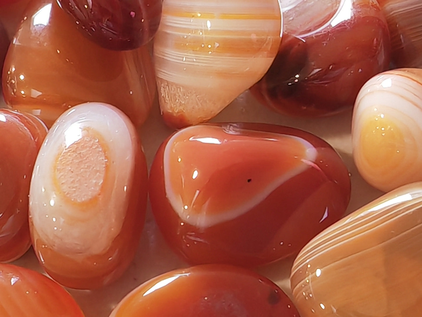 Carnelian Banded Agate - Tumblestone