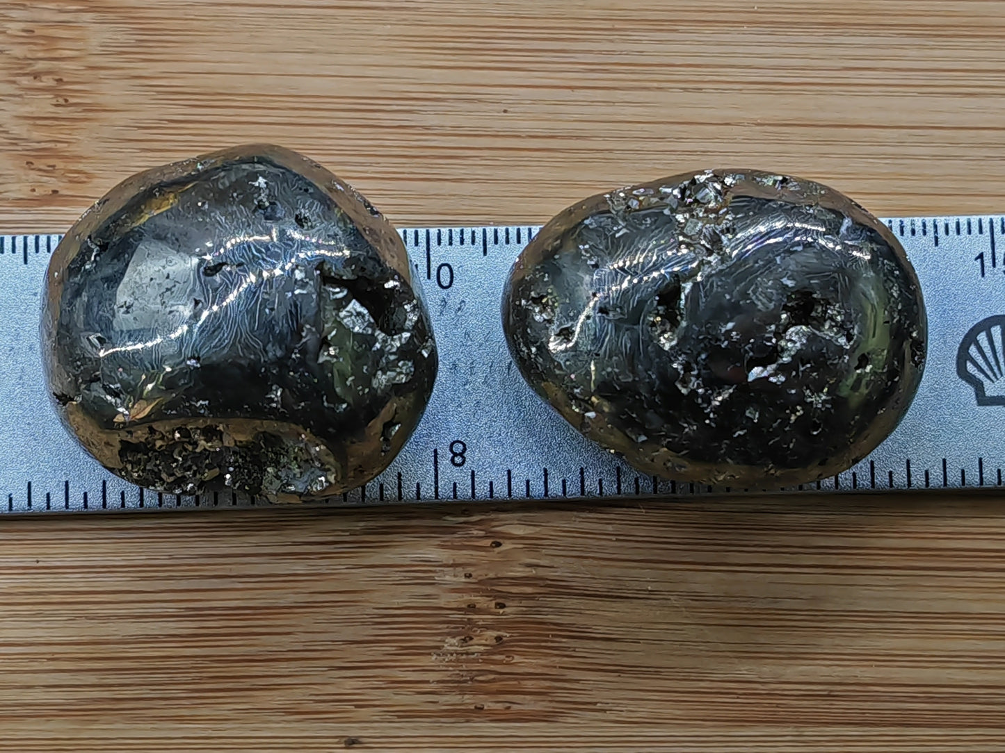Pyrite Druzy Tumblestones AA Grade (mini spheres)