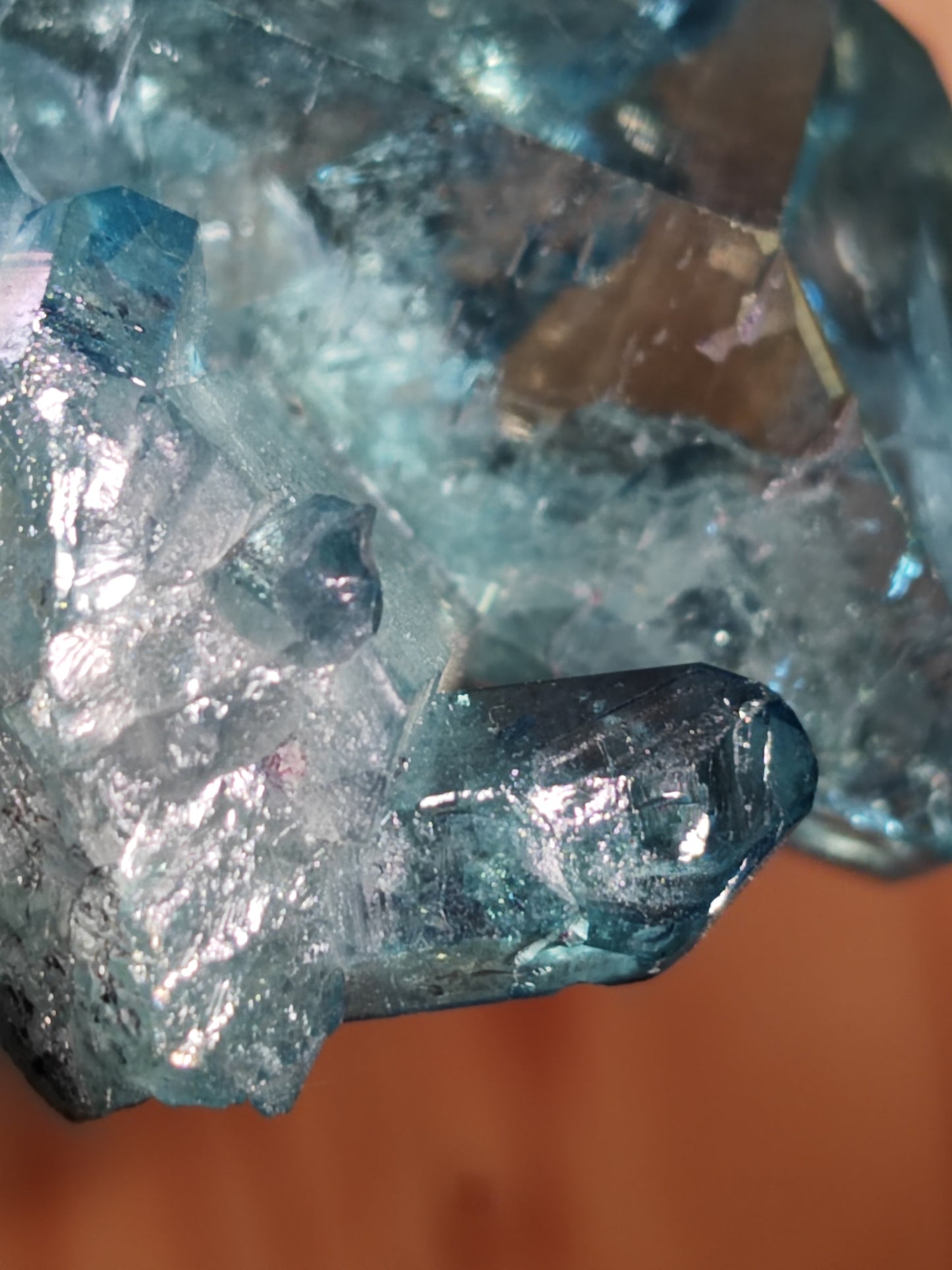 Aqua Aura Blue Quartz Cluster with Gold Fusion | Statement Crystal Gift Item #5