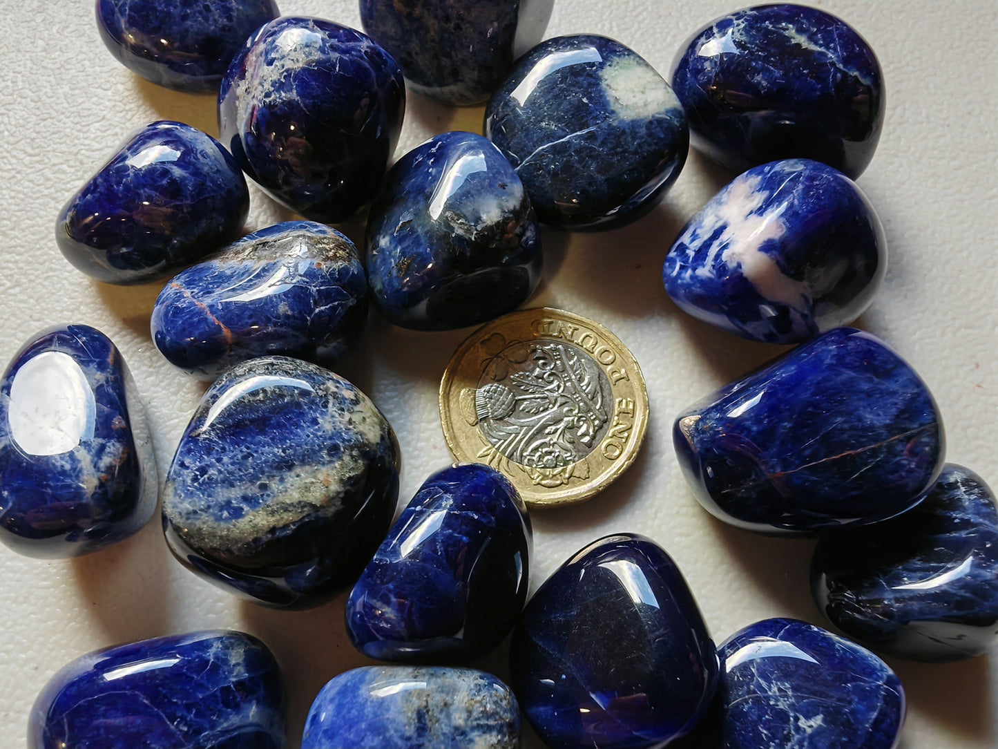 Sodalite - Tumblestone - (Large) AA GRADE