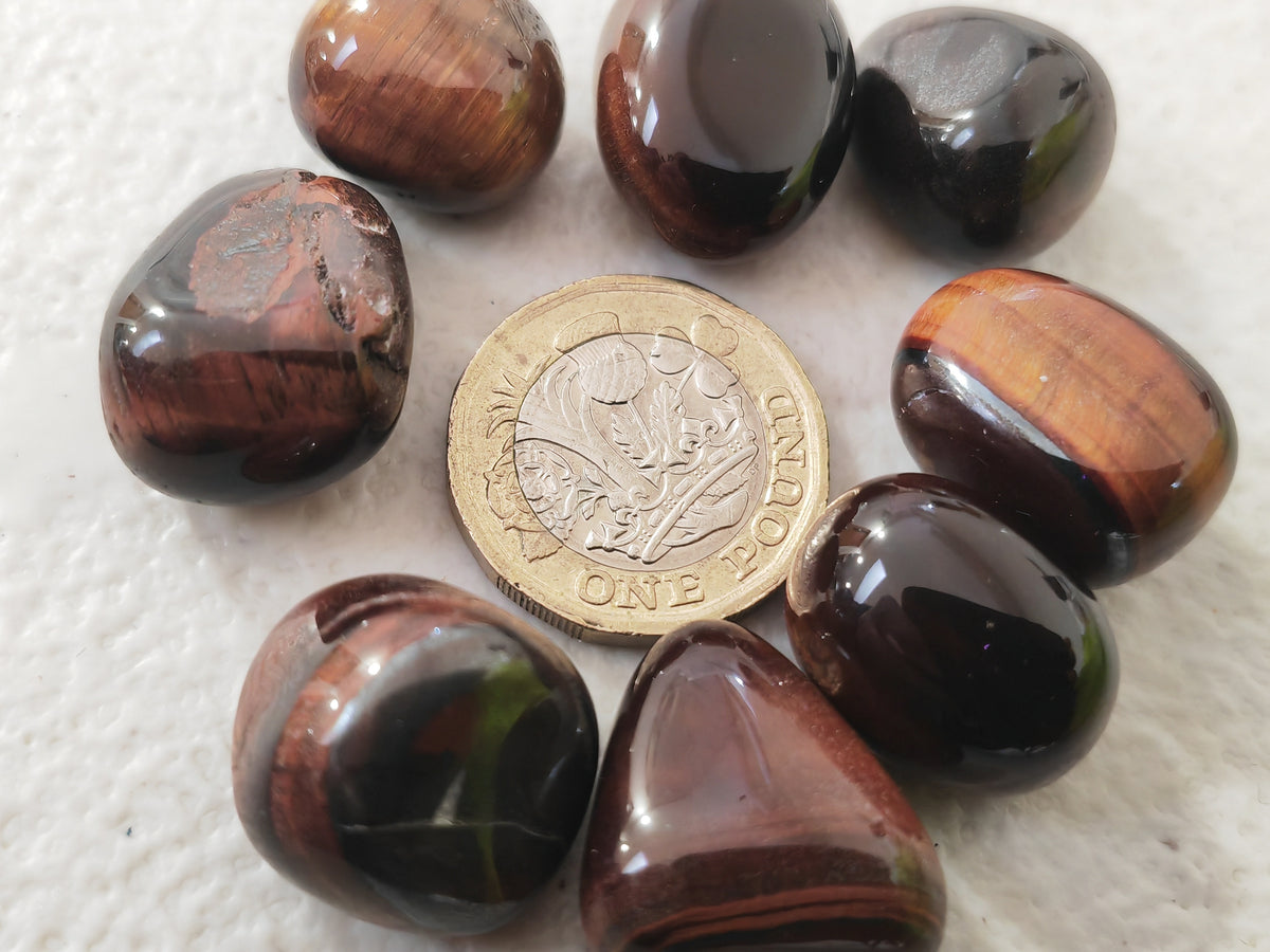Tigers Eye Red - Tumblestone African Gemstone (The Survival Stone) AA GRADE