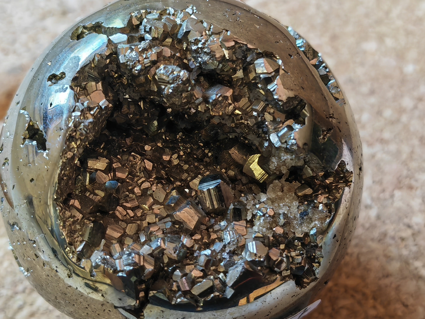 Pyrite Sphere 62mm Stunning Graded PREMIUM 540gm