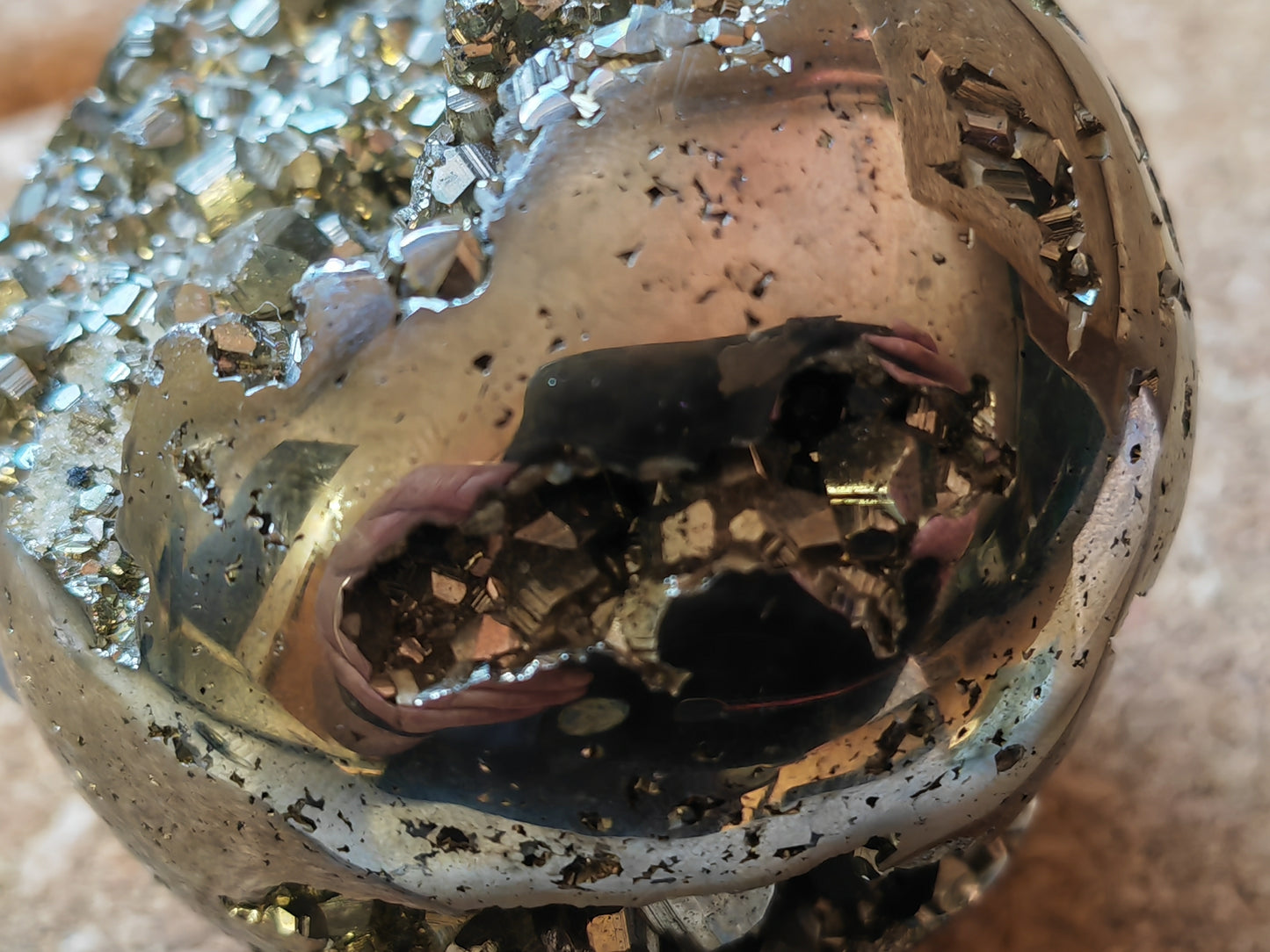 Pyrite Sphere 62mm Stunning Graded PREMIUM 540gm