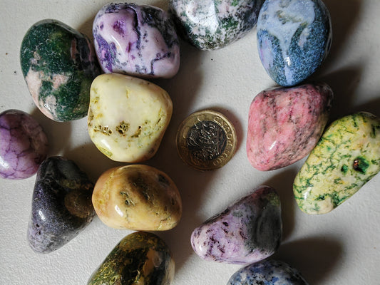 Agate Bright Mix Tumblestone XXL