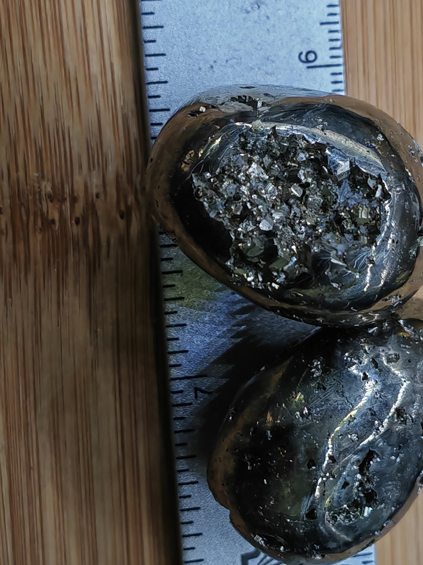 Pyrite Druzy Tumblestones AA Grade (mini spheres)