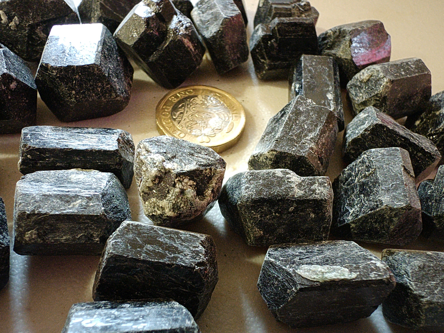 Tourmaline Raw Natural Hexagons | Sacred Geometry Crystal of Protection & Energetic Balance