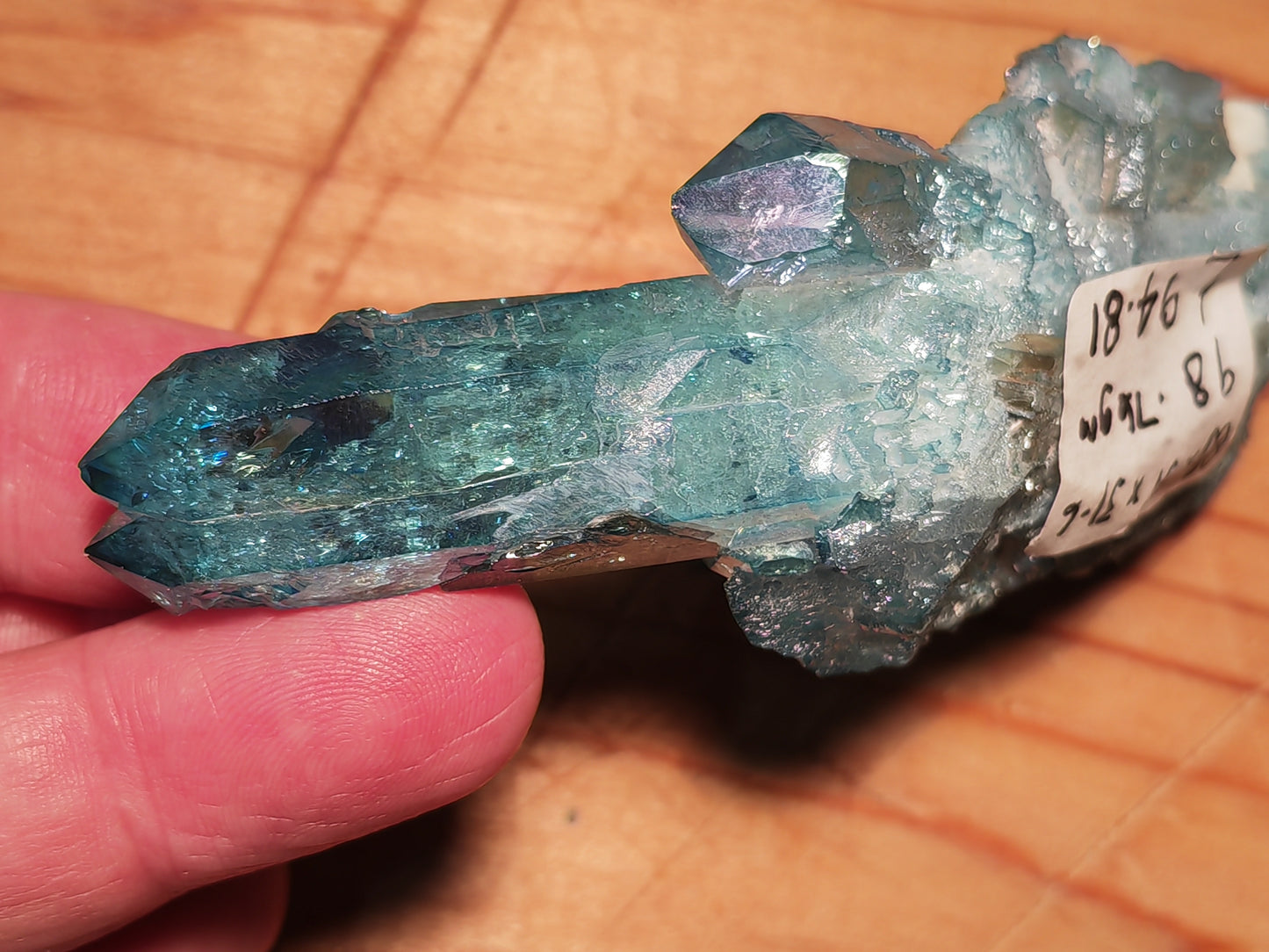 Aqua Aura Blue Quartz Cluster with Gold Fusion | Statement Crystal Gift Item #2 LARGE